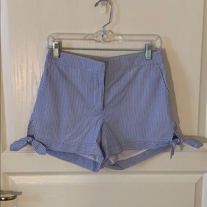 LOFT blue and white shorts